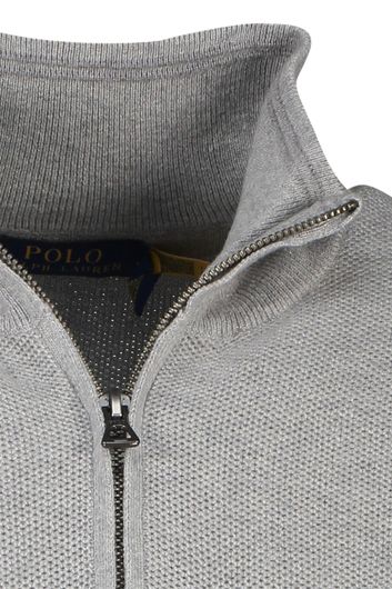 Polo Ralph Lauren half zip trui grijs katoen normale fit