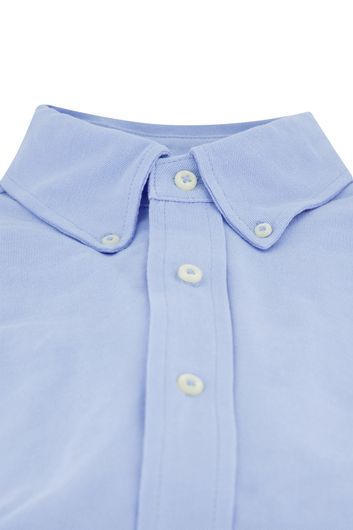 Lichtblauw knitted Polo Ralph Lauren overhemd