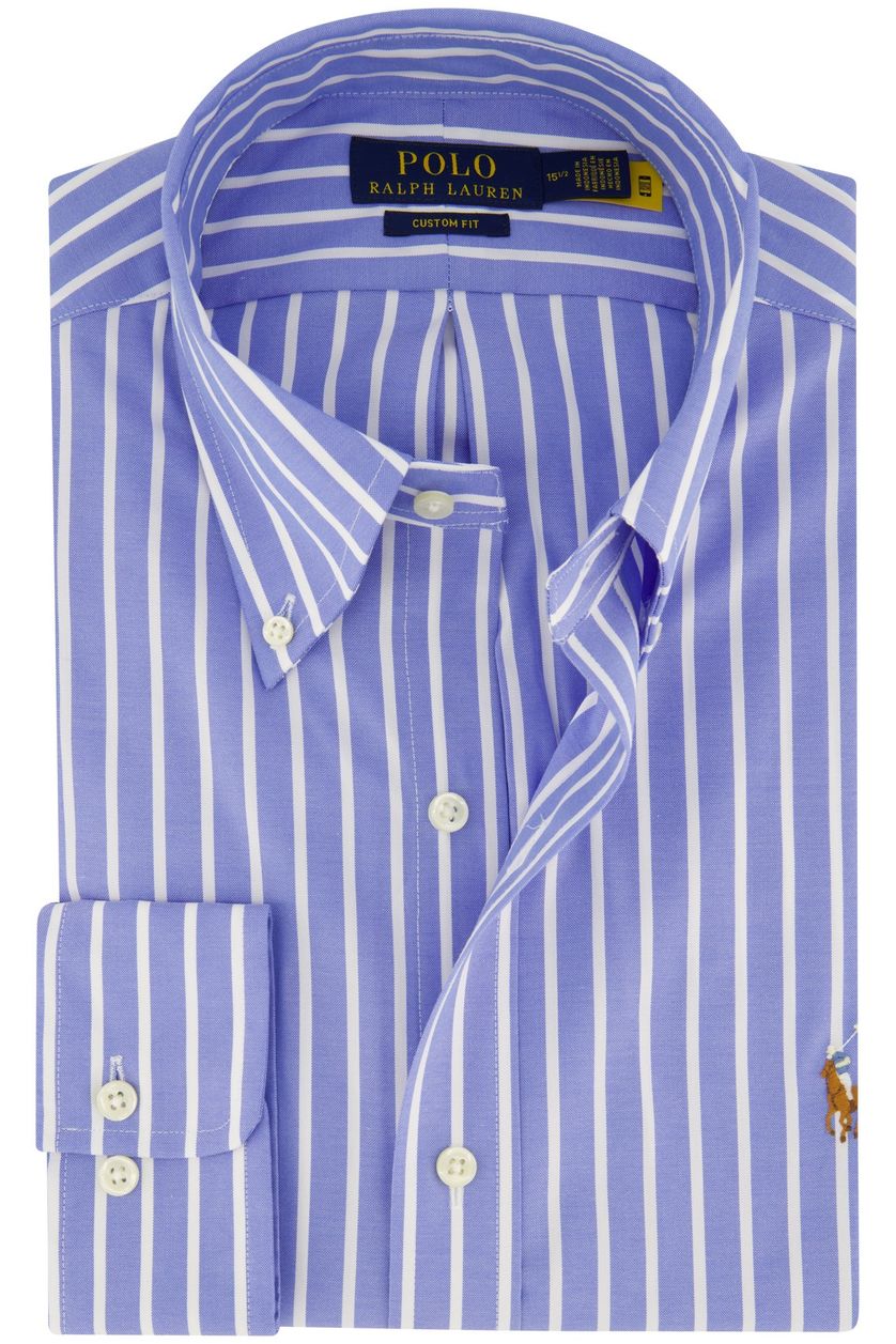 Polo Ralph Lauren business overhemd normale fit blauw gestreept katoen