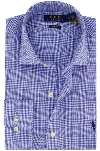 Polo Ralph Lauren business overhemd slim fit blauw geruit
