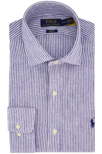 Polo Ralph Lauren overhemd slim fit blauw wit gestreept