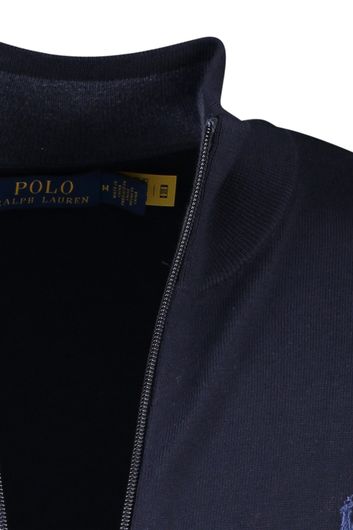 Polo Ralph Lauren vest donkerblauw rits effen 100% katoen