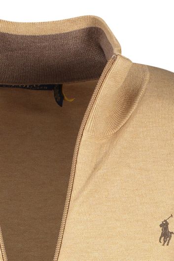 katoenen Polo Ralph Lauren vest effen bruin