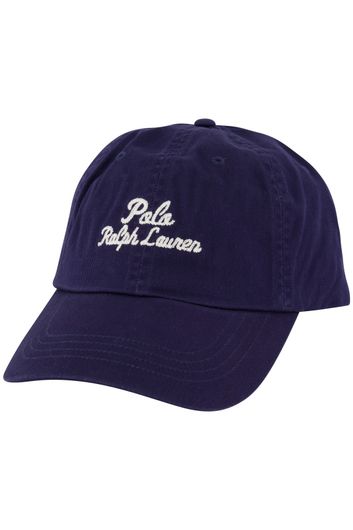 Polo Ralph Lauren cap donkerblauw effen katoen witte tekst