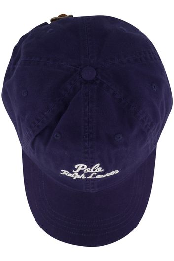 Polo Ralph Lauren cap donkerblauw effen katoen witte tekst