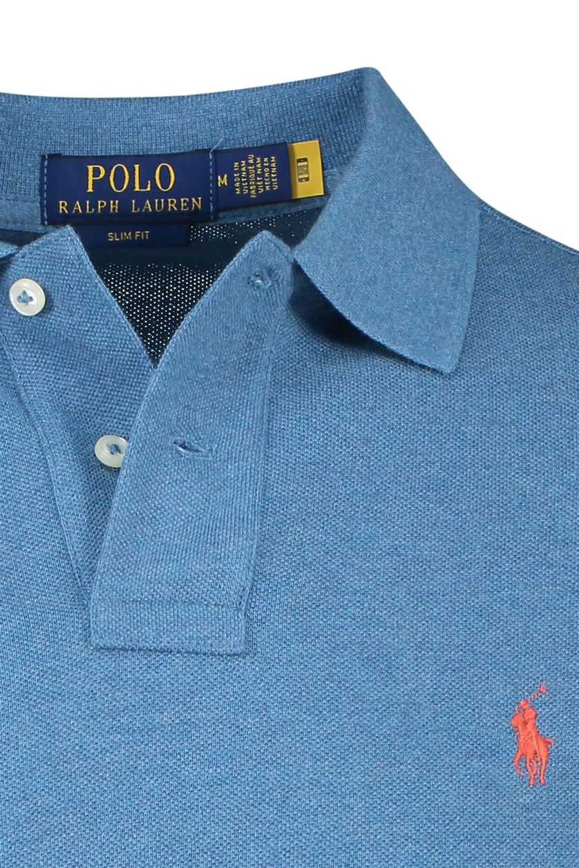 Polo Ralph Lauren polo 2-knoops slim fit blauw katoen