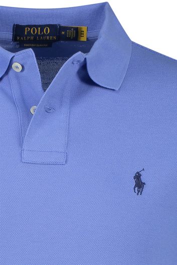 Polo Ralph Lauren polo normale fit lichtblauw effen met logo 100% katoen