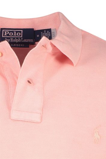 Polo Ralph Lauren katoenen polo classic fit roze 2-knoops