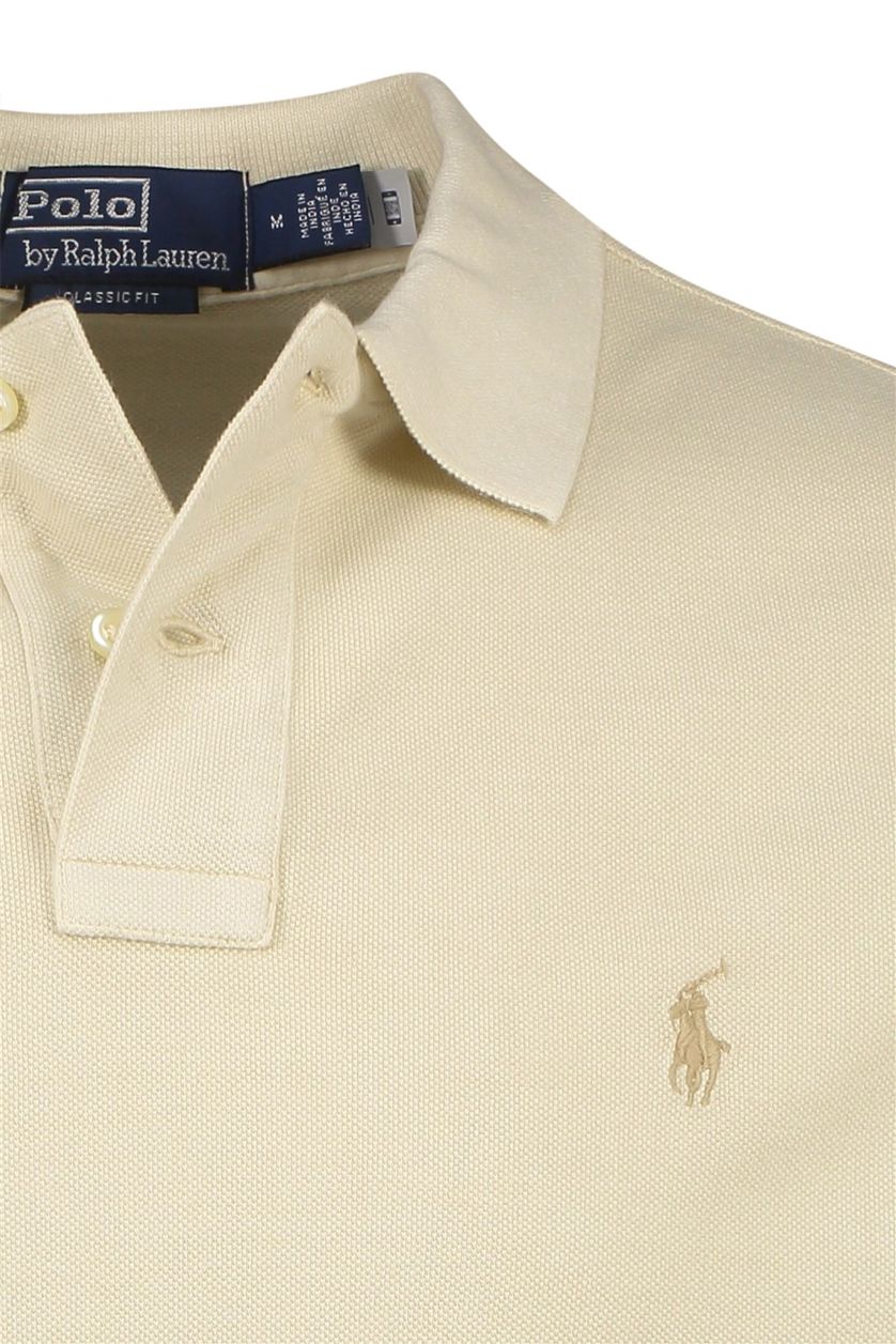 2-knoops Polo Ralph Lauren polo classic fit katoen beige