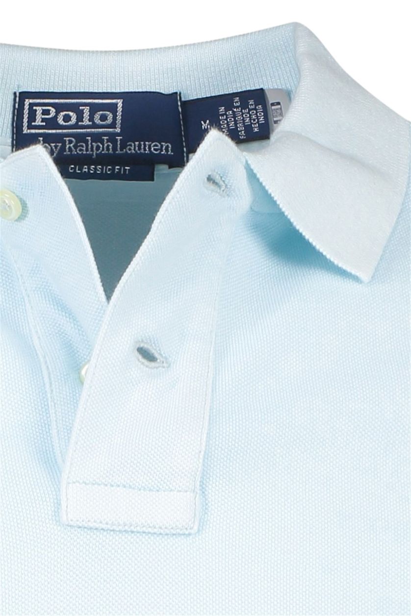 katoenen Polo Ralph Lauren polo lichtblauw wijde fit