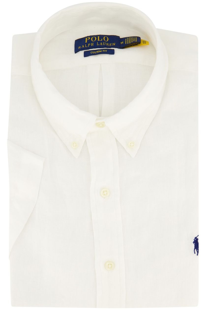 Wit uni Polo Ralph Lauren linnen overhemd korte mouw