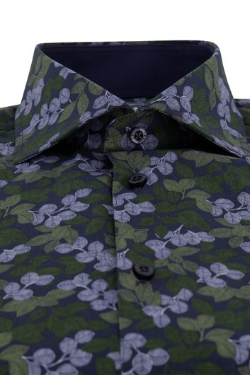 Ledub overhemd groen geprint modern fit