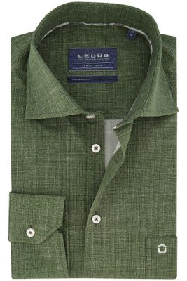 Ledub Modern fit overhemd Ledub groen