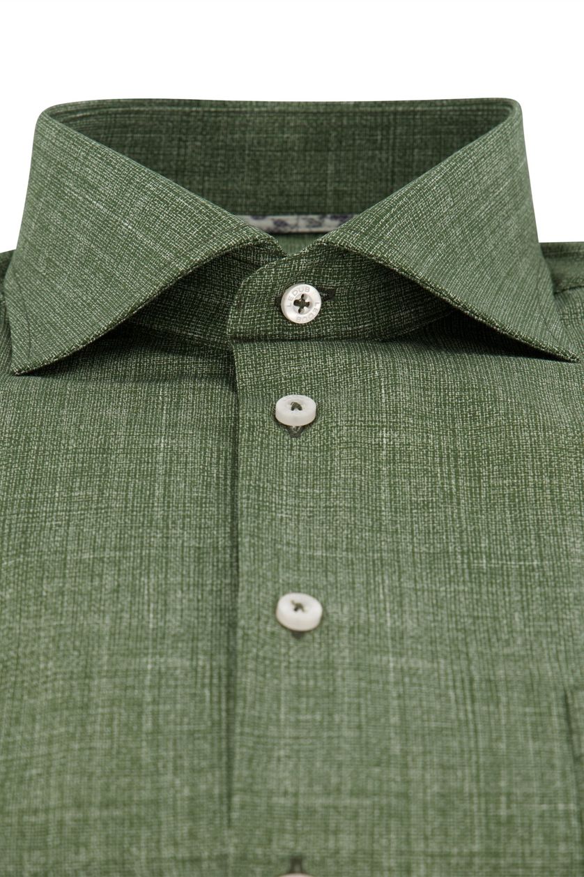 Modern fit overhemd Ledub groen