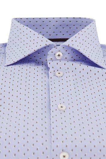 Ledub overhemd lichtblauw printje modern fit