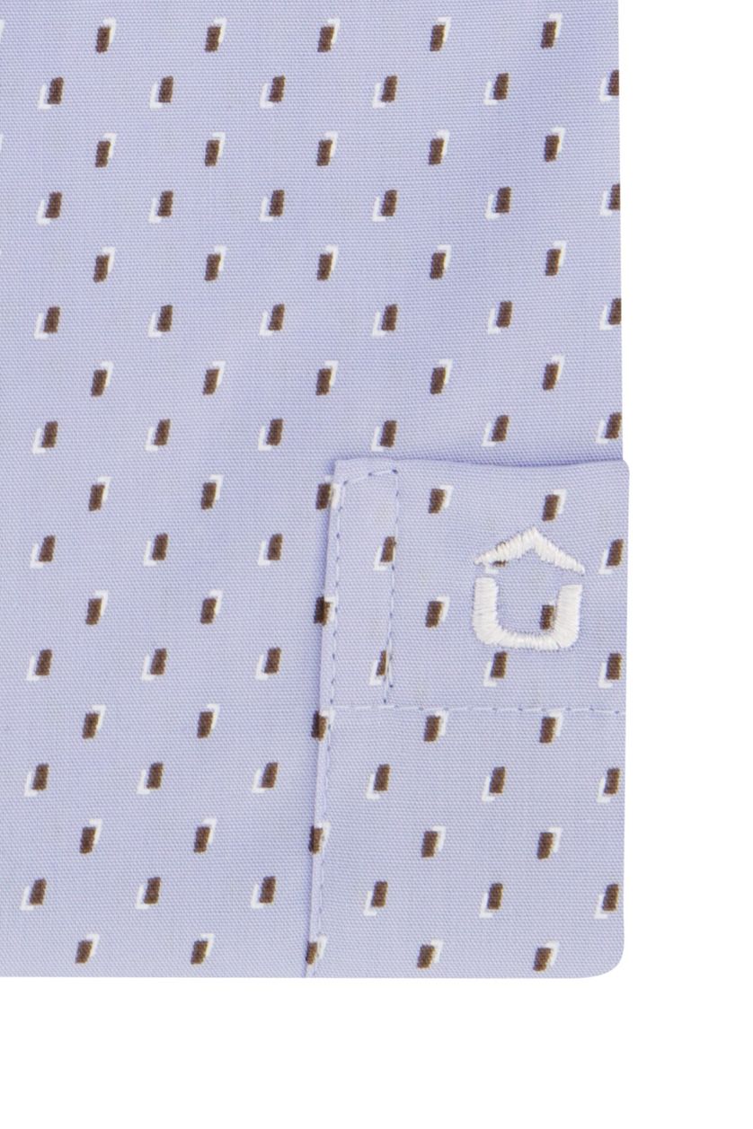 Ledub geprint overhemd lichtblauw modern fit