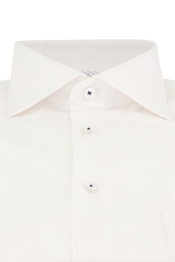 Ledub overhemd mouwlengte 7 Modern Fit New normale fit wit effen katoen