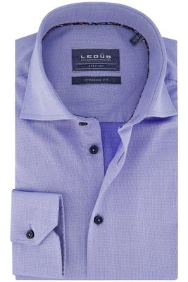 Ledub Blauw Ledub overhemd modern fit