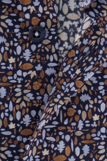 Ledub overhemd bruin geprint