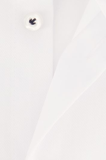 John Miller overhemd mouwlengte 7 Tailored Fit normale fit wit effen katoen