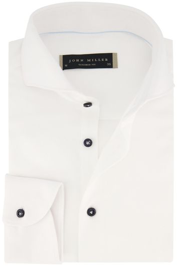 John Miller business overhemd normale fit wit effen katoen