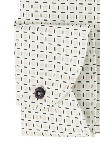 John Miller business overhemd Tailored Fit normale fit wit geprint katoen