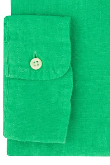 Polo Ralph Lauren overhemd slim fit groen linnen