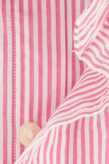 Polo Ralph Lauren casual overhemd korte mouw normale fit roze gestreept katoen
