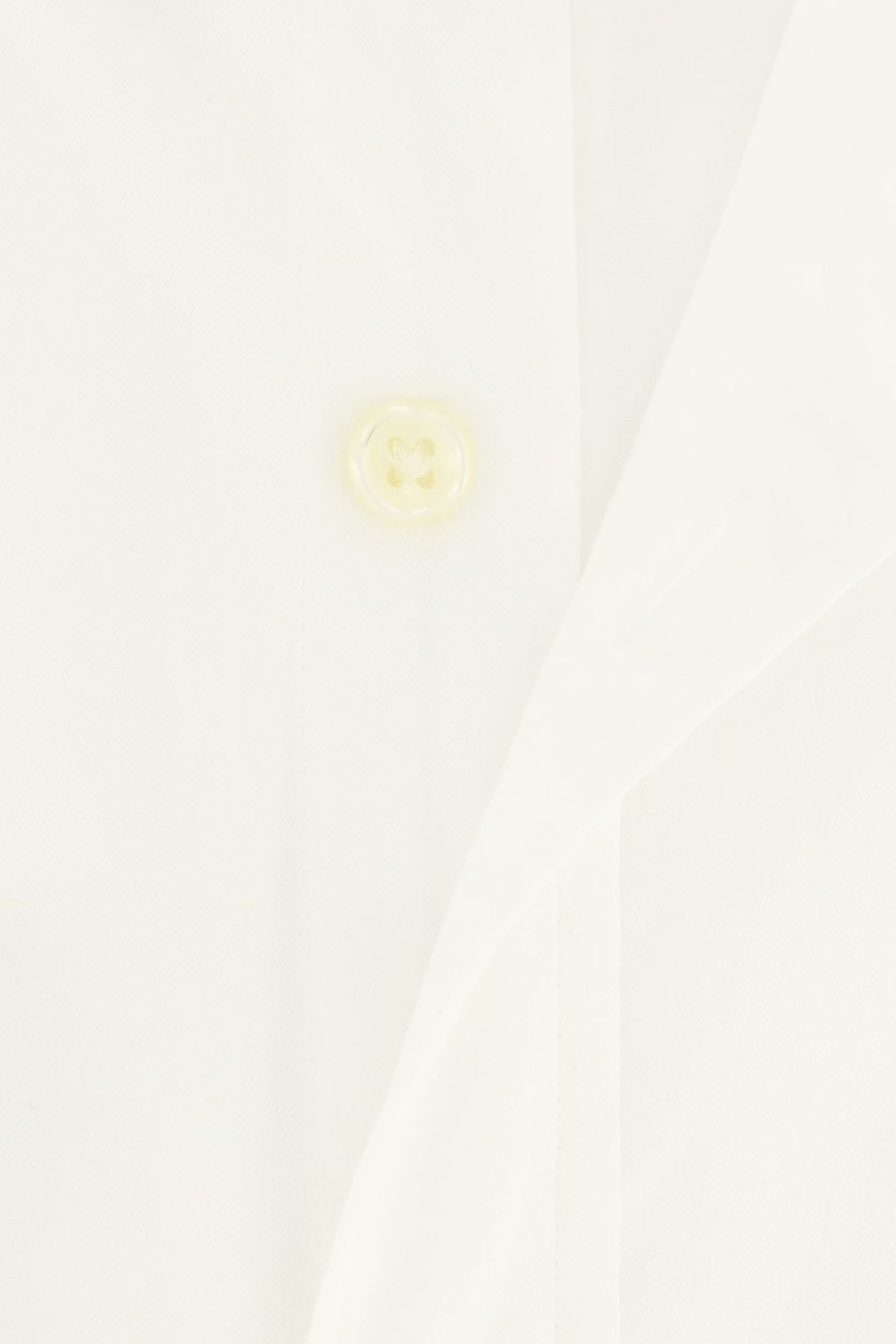 Polo Ralph Lauren casual overhemd slim fit wit effen katoen donkerblauw logo