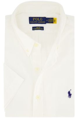 Polo Ralph Lauren Korte mouw Polo Ralph Lauren overhemd wit normale fit katoen