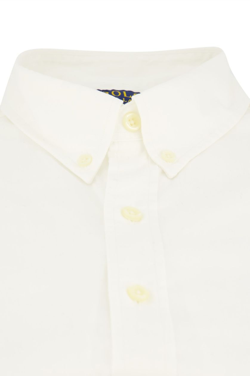 Korte mouw Polo Ralph Lauren overhemd wit normale fit katoen