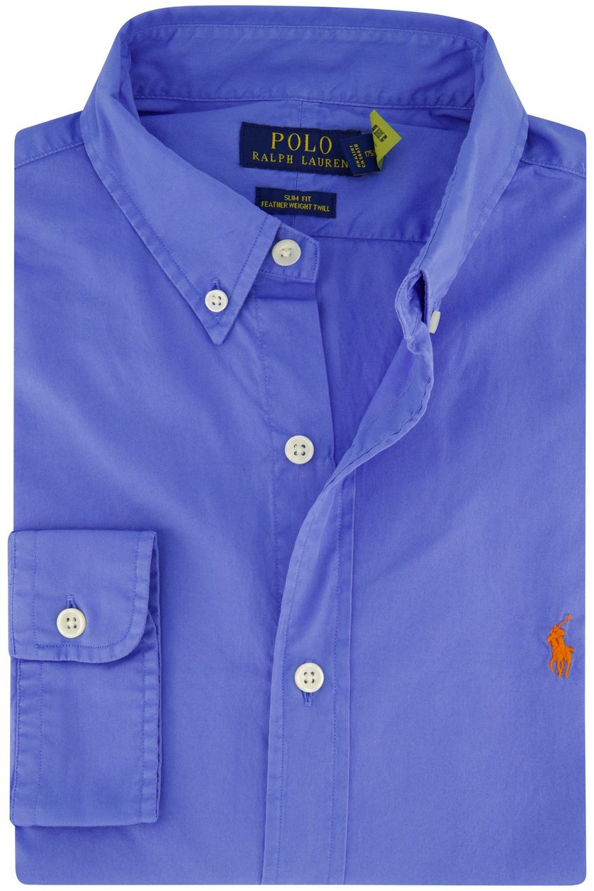 Polo Ralph Lauren katoenen overhemd blauw slim fit