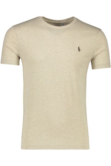 Polo Ralph Lauren t-shirt beige ronde hals Custom Slim Fit
