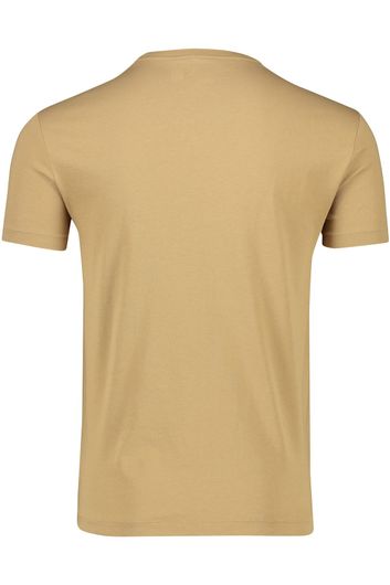 Polo Ralph Lauren t-shirt bruin custom slim fit ronde hals