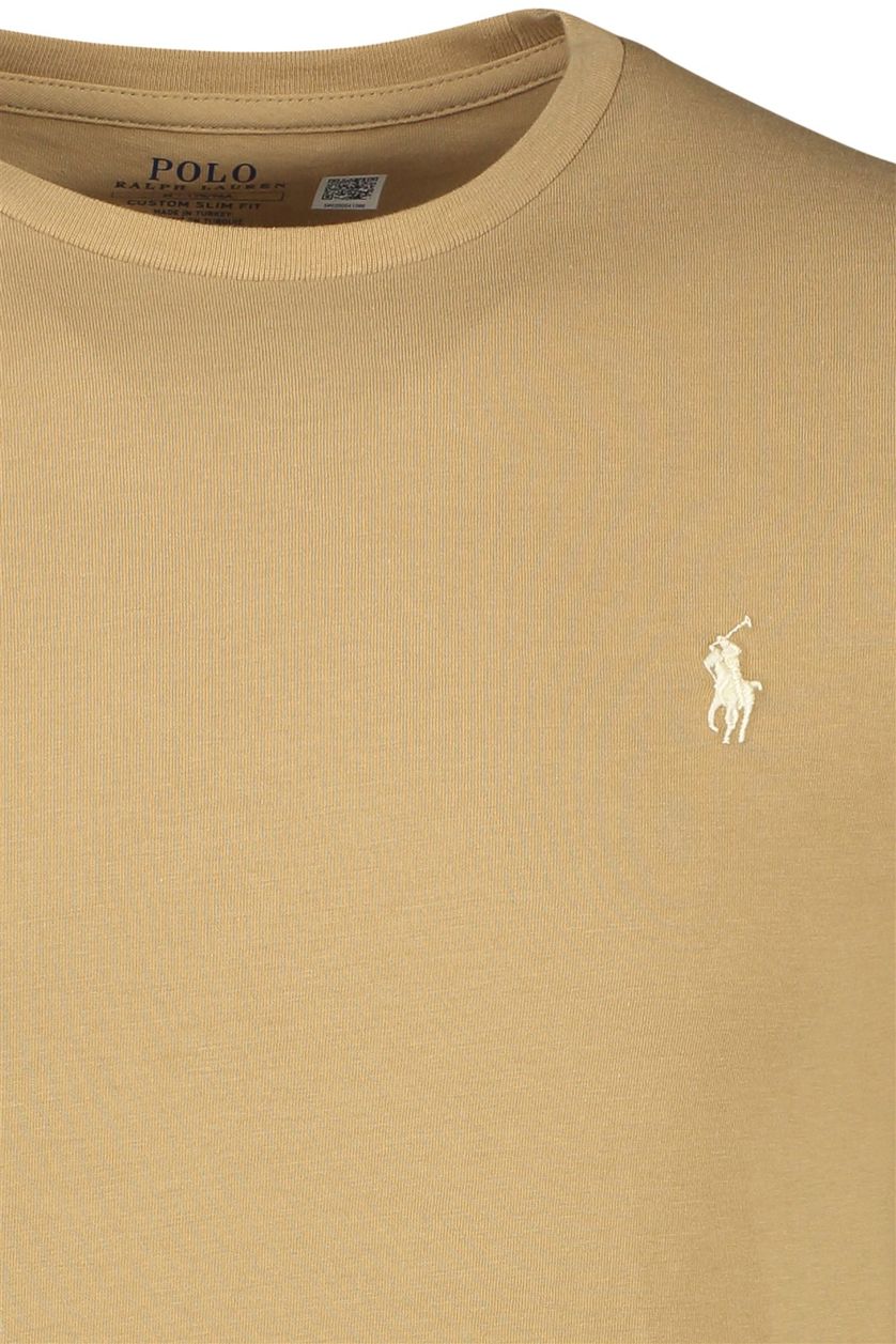 Polo Ralph Lauren t-shirt bruin custom slim fit 100% katoen