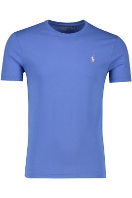 Polo Ralph Lauren Polo Ralph Lauren t-shirt blauw ronde hals Custom Slim Fit 100% katoen