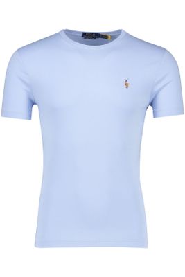 Polo Ralph Lauren Katoenen Polo Ralph Lauren t-shirt effen lichtblauw slim fit