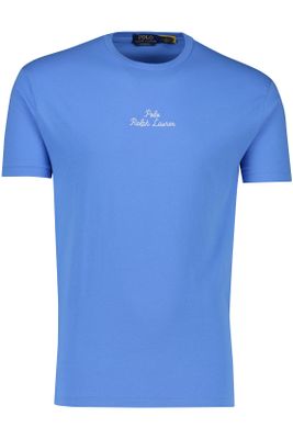 Polo Ralph Lauren Polo Ralph Lauren t-shirt blauw effen met print classic fit