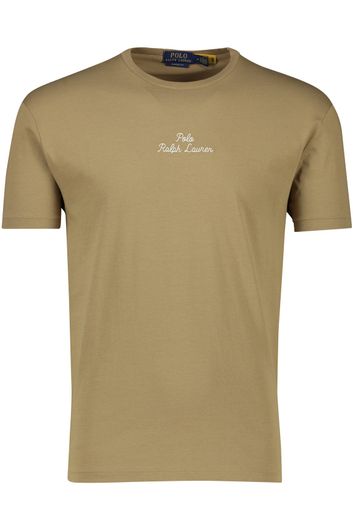 Polo Ralph Lauren t-shirt bruin classic fit effen met print