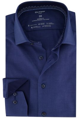 Olymp Olymp business overhemd normale fit donkerblauw effen katoen