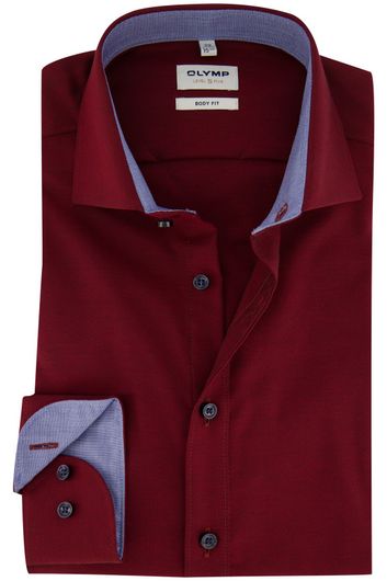 Olymp business overhemd slim fit rood effen katoen
