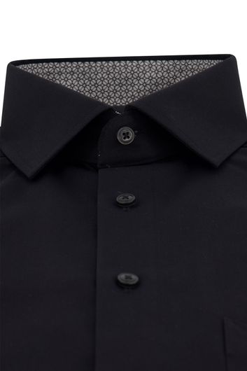 Olymp overhemd strijkvrij zwart modern fit katoen