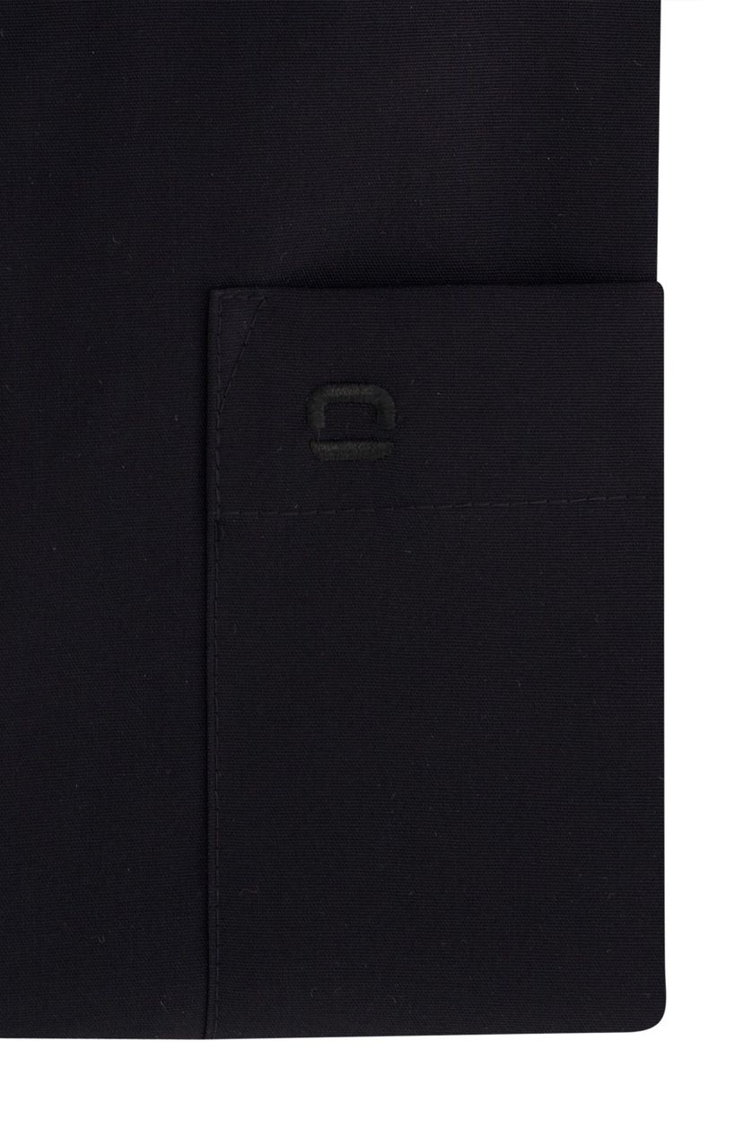 Olymp strijkvrij overhemd zwart katoen modern fit