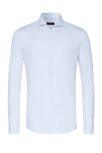 Desoto overhemd slim fit lichtblauw geprint katoen