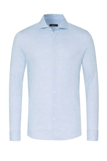 Desoto business overhemd slim fit lichtblauw geprint katoen