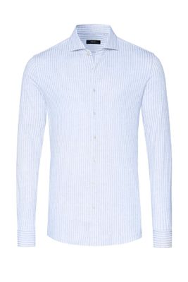 Desoto Desoto business overhemd slim fit lichtblauw gestreept katoen