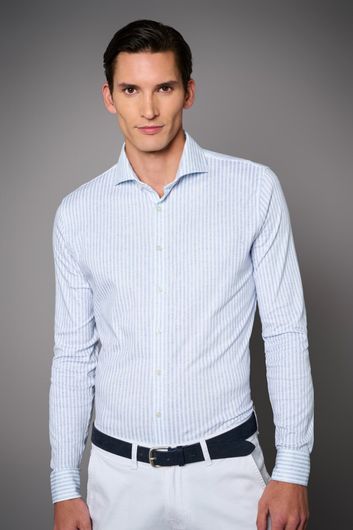 Desoto business overhemd slim fit lichtblauw gestreept katoen