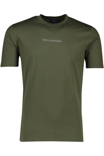 Groen Paul & Shark t-shirt logo katoen