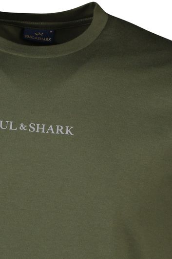Groen Paul & Shark t-shirt logo katoen