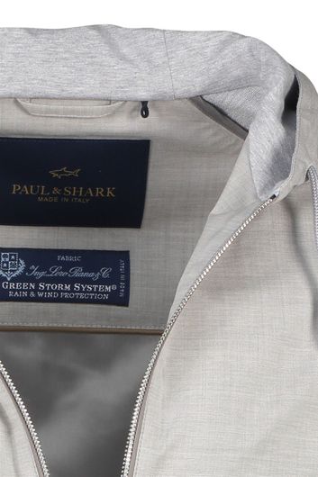 Paul & Shark zomerjas grijs wijde fit virginwol capuchon